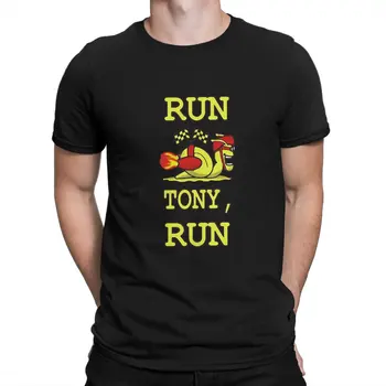 Tony Sarı Yarış Salyangoz T-Shirt Erkekler için Turbo Salyangoz Vintage Tee Gömlek O Boyun Kısa Kollu T Shirt Yaz Üstleri