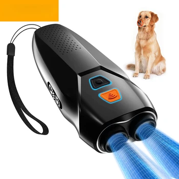ROJECO Ultrasonik Köpek Kovucu Eğitim LED Anti Barking Köpek Caydırıcı Cihaz Pet Köpek Bark Stop Kontrol Kovucu + El Feneri