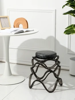 İskandinav Mobilya Moda Akrilik Tabure Şeffaf Ayakkabı Değişen Tabure Tabure Yaratıcı yemek sandalyeleri Yatak Odası Soyunma Dışkı