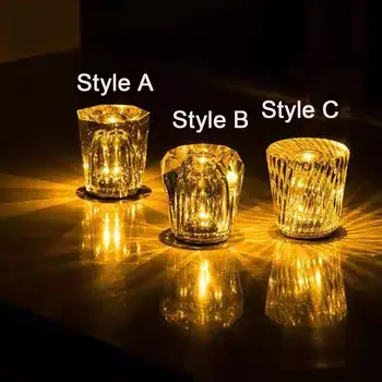 Kristal bar masası ışık Şarj Masa lambası Ofis doğum günü hediyesi Dolabı