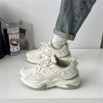 2023 Yeni Stil Sonbahar Erkek Kadın rahat ayakkabılar Moda Deri Lüks Düz Ayakkabı Rahat Dantel-Up koşu ayakkabıları