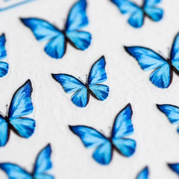 Tırnak Tasarım Renkli Kelebek Tırnak Sticker 3D Meyve Çiçek Tırnak Sanat Kaymak Geometrik Tırnak Sanat Aksesuarları Sticker