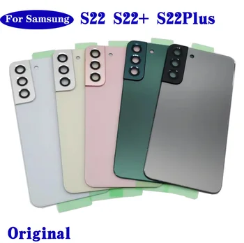 Orijinal SAMSUNG Galaxy S22 S22+ S22Plus 5G Arka Cam Pil Kapağı Arka Kapı Konut Case Arka Cam Kapak S22Plus s22