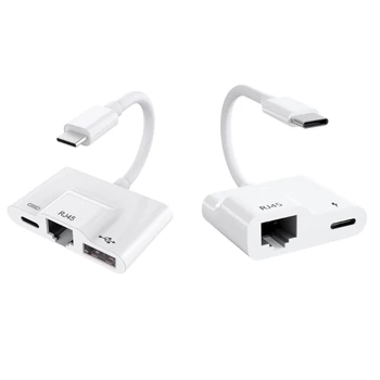 USB Tip C Ethernet USB OTG Adaptör RJ45 10 / 100Mbps Dongle Dönüştürücü Adaptör Dropship