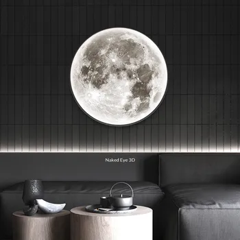 2023 Yeni Modern yuvarlak Tavan lambası yaratıcı avize ay LED tavan ışıkları kısılabilir ay duvar lambası yatak odası oturma odası İçin