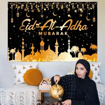 1 ~ 7 ADET Eid Arka Plan Eid Mubarak Ramazan Kareem Zemin İslam Müslüman Parti Malzemeleri Ramazan Dekorasyon Ev İçin Ramazan bayramı