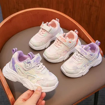 Çocuk Sneakers Moda Örgü Nefes günlük ayakkabılar Sonbahar Yeni Çocuk Tenis Ayakkabıları Çok Yönlü Okul Kız Ayakkabı Tenis De Mujer