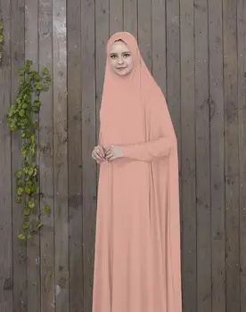 Dubai Elastik Tek Parça Giyim İslam Fransız Borka Müslüman Giyim Jilbab Namaz Elbise Mütevazı Khimar Başörtüsü Abaya Kadınlar 2023