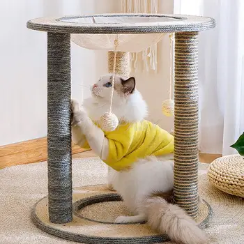 Kedi Tırmanma Ağacı Raf Yuva tırmalama sütunu Kapma Sütun Çerçeve Kedi Scratcher Sonrası Tırmalama Atlama Platformu Levrek Oyuncaklar