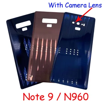 AAAA Kalite Samsung Galaxy Not 9 Için Note9 N960 arka Pil Kapağı Ile Kamera Lens Konut Case Onarım Parçaları