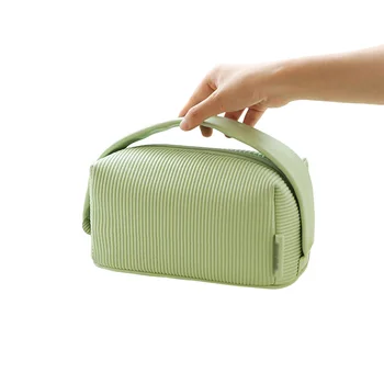 Büyük Kozmetik fermuarlı çanta Düz Renk saklama çantası Taşıma Kolu ile Hediye Kızlar Bayanlar için Kız Arkadaşı Eşi