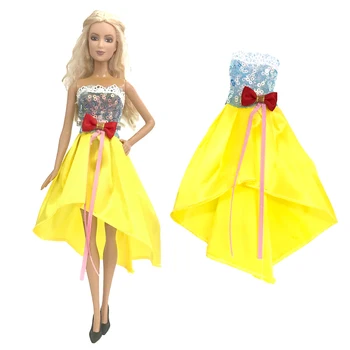 NK1 Adet Yeni Moda Sarı Etek barbie oyuncak bebek Giysileri Sevimli Elbise 1/6 Bebek Aksesuarları Kıyafetler Kız Bebek Oyuncak
