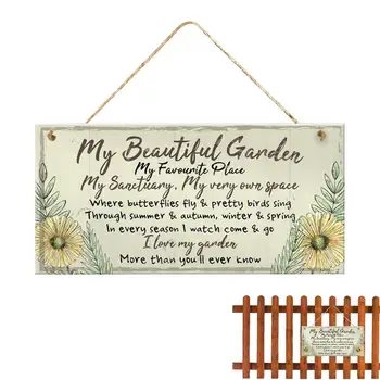 Benim Güzel Bahçe Ahşap Dekor İşareti Rustik Ev ve Veranda Duvar Dekoru Çiçek Ev İşaretleri Açık Bahçe İşaretleri Duvar Dekor Veranda İçin