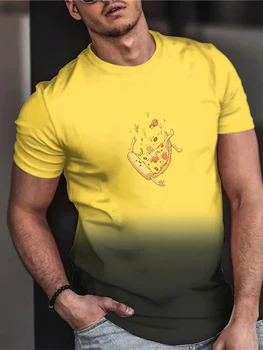 3D Baskılı Erkek Giyim T-Shirt Kısa Kollu Ropa Moda Büyük Boy T Shirt Yuvarlak Boyun Soyut Desen Tasarım Polyester