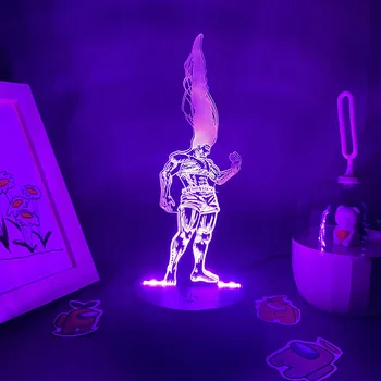 Anime Hunter x Hunter Dönüştürülmüş Gon Freecss 3D LED Gece Lambası Çocuk için Hediye Otaku yatak odası dekoru Manga Hxh Gon Neon Lav Lambası