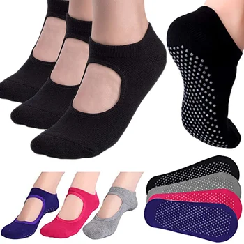 Yoga Çorap Kavrama Çorap Sapları ile Kadınlar ve Erkekler için Kaymaz Pilates Egzersiz Saf Barre Bale Dans Hastane Çorap