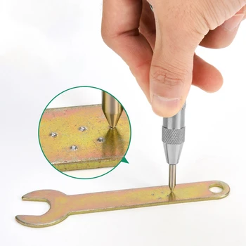 1 Adet HSS Merkezi Punch Stator Delme Otomatik Merkezi Pin Punch Yaylı İşaretleme Sondaj Aracı İle Koruyucu Kılıf