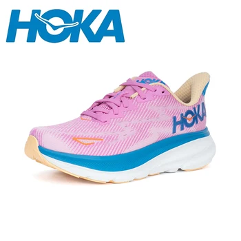 HOKA Clıfton 9 Sneakers Yeni Erkekler koşu ayakkabıları Açık spor ayakkabılar Nefes Hava Mesh Spor Elastik Örgü Vamp Tenis Ayakkabıları