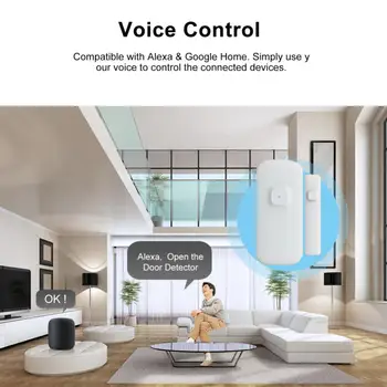 1~8 ADET Akıllı Ev Kablosuz Sensör Alarmı Tuya Akıllı App Uzaktan Kumandalı kapı Açık Kapalı Dedektörleri Alexa Google Ev Ifttt