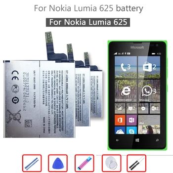 Nokia Lumia 625 İçin 2000 mAh BP-4GWA Pil Max Lumia625H Lumia 720 720 t RM-885 Heves Piller
