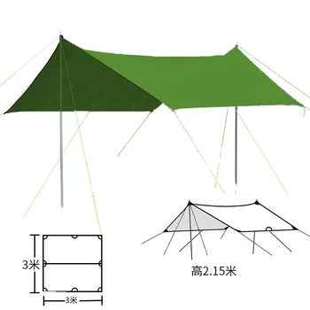 5.5 * 4.4 m Büyük Sinek Velarium Su Geçirmez Ultralight Tente Tente Çadır Barınak Hamak Kamp Tarp