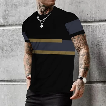 Çizgili Gömlek erkek tişört Vintage Kısa Kollu Ekose Tees Tops 2023 Casual Streetwear Boy Moda Kazak Erkek Giysileri