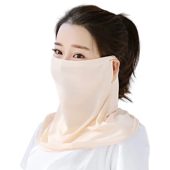 Unisex Yüz Eşarp Nefes Buz İpek Tam Yüz Güneş Koruma Maskesi Yumuşak Anti Ultraviyole Taşınabilir Yaz Açık Hava Etkinlikleri için