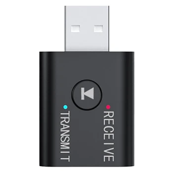 Taşınabilir Bluetooth 5.0 Verici Alıcı 3.5 mm AUX USB Mini 2 in 1 Kablosuz Stereo USB Ses Adaptörü