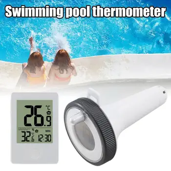 Kablosuz Yüzer Havuz Termometre Yüzmek SPA Gölet Küvet Verici Havuzu Dijital Su Geçirmez Termometre Yüzer Metre Tempera U4I1