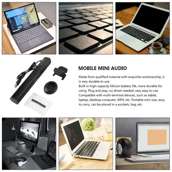 Mini Taşınabilir USB 2.0 Sopa Soundbar Hoparlör Subwoofer Hoparlör Dizüstü Hoparlör Dizüstü Bilgisayar Tablet PC İçin Damla Nakliye