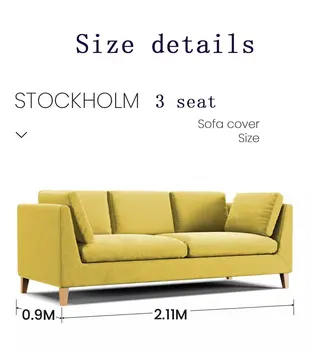 CRIUSJA Özelleştirmek kanepe kılıfı IKEA STOCKHOLM 3 koltuk kanepe, Slipcovers Oturma Odası için, minder örtüsü, koltuk minder örtüsü