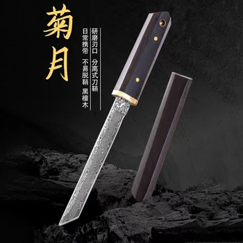 Yeni VG10 şam Bıçak Abanoz Kolu Mini Cep Bıçak Survival Taktik Bıçak Açık Kamp Kendini Savunma Edc Maket Bıçağı