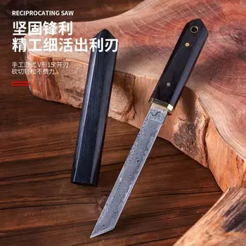 Yeni VG10 şam Bıçak Abanoz Kolu Mini Cep Bıçak Survival Taktik Bıçak Açık Kamp Kendini Savunma Edc Maket Bıçağı