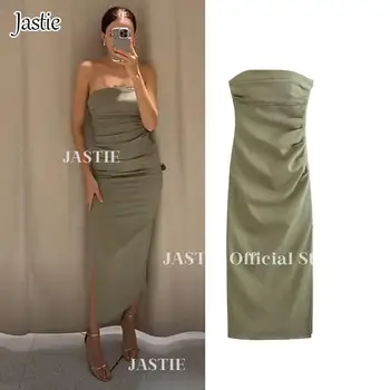 Jastie yaz elbisesi Kadınlar 2023 Şık Dantelli Zarif Tüp Üst Sıkı tatil elbisesi Moda Sokak Rahat Rahat Kadın Elbise