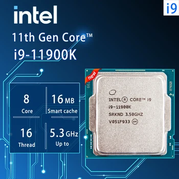 Intel Core i9-11900K i9 11900K 3.5 GHz 8 Çekirdekli 16 İş Parçacıklı CPU İşlemci L3=16M 125W LGA1200 YENİ Ama Fan Yok