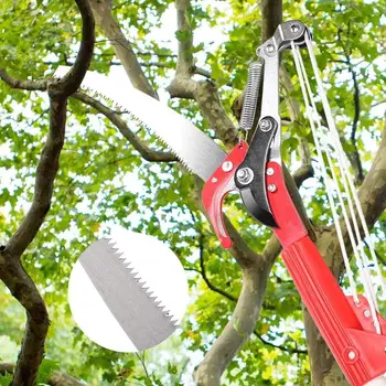 Açık Yüksek irtifa Uzatma Lopper Şube Makas Testere Halatları Uzatılabilir Ağaç Budama Testere Kesici Bahçe Giyotin Aracı