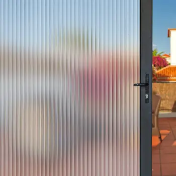 Sazlık Cam Filmi Pencere Gizlilik Filmi 3D Cam Çıkartmaları Filmi Dekoratif Film Pencere Kapı Dolabı için Yapışkan Olmayan Anti