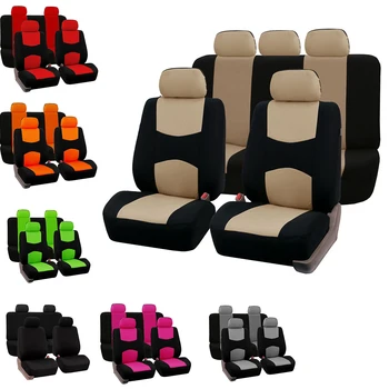 Araba klozet kapağı tam set çok fonksiyonlu düz kumaş ön koltuklar, sadece hava yastığı uyumlu kombinasyon 3D Hava spreyi genel