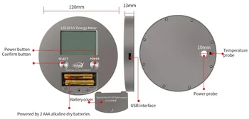UV ışık Spektrometresi Özel spectroradio metre UV led ışık şarj edilebilir ışınım ölçüm aracı