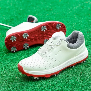 Lüks Marka Erkek Golf ayakkabıları Büyük Boy Açık Çim Golf Eğitim Sneakers Anti-kaygan Golfçü Koşu yürüyüş ayakkabısı