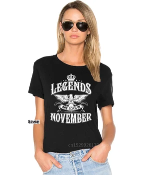 T Shirt Legends Doğarlar Kasım Ayında Tees Genç %100 % Pamuk Erkekler Tops kısa kollu tişört Pamuk Gençlik Vintage Baskı Erkek