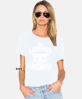 T Shirt Legends Doğarlar Kasım Ayında Tees Genç %100 % Pamuk Erkekler Tops kısa kollu tişört Pamuk Gençlik Vintage Baskı Erkek