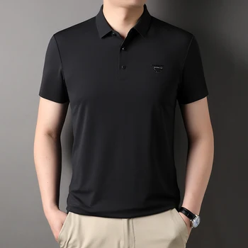 Yaz High-end Yaka İş Ofset Baskı Marka Serin erkek POLO GÖMLEK T-shirt Kore Tasarımcı Kısa kollu Üst M-3XL
