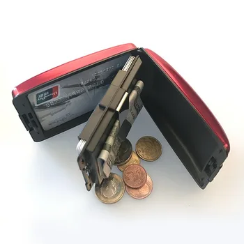 Bozuk para çantaları erkek Cüzdan Sert kredi kartı kılıfı Anti RFID Tarama Koruyucu Unisex Banka kart tutucu Metal Cüzdan