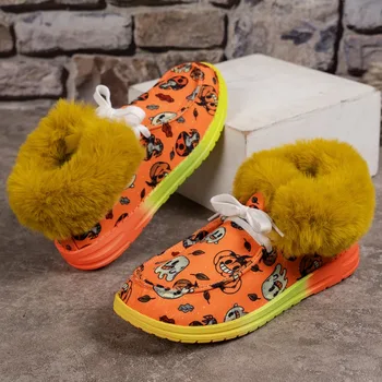 Kadın yarım çizmeler 2023 Kış Moda Peluş Sıcaklık Süet Kar Botları Sneakers Kadın Yumuşak Rahat Düz Tabanlı sıcak ayakkabı Tutmak