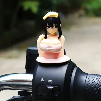 Yeni Sevimli Göğüs Sallayarak Kızlar Araba Süsler Karikatür Kawaii Araba Dashboard Aksesuarları Pembe Anime Araba Aksesuarları İç