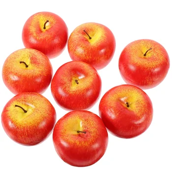8 Adet Yemek Masa süsü Elma Modelleri Yapay Kek Sahte Güzel Parti Dekorları Köpük Simüle Oyuncaklar