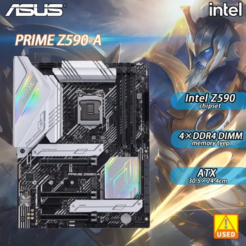 LGA 1200 Anakart ASUS PRIME Z590-A Intel Z590 4×DDR4 128GB USB3. 2 desteği 11th / 10th Genn Çekirdek işlemci PCI - E 4.0 M. 2 ATX