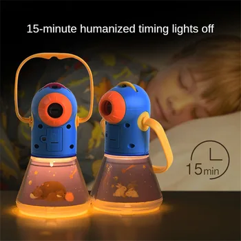 1/2/3 ADET Çok fonksiyonlu Bebek Eğitim Hikayesi Projektör Taşınabilir Hikaye Kitabı Projektör Lambası Starlight Uyuyan Gece Lambası