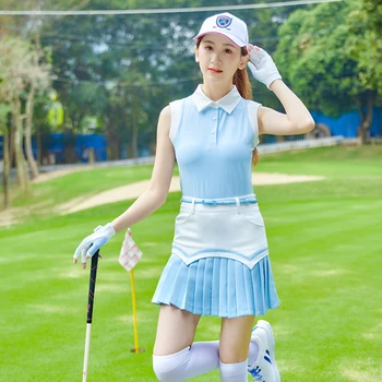 Yeni kadın Golf Etek İlkbahar / Yaz kadın Tenis Spor Etek Pantolon Anti Parlayan Yarım Etek Kızların Rahat Pilili Etek